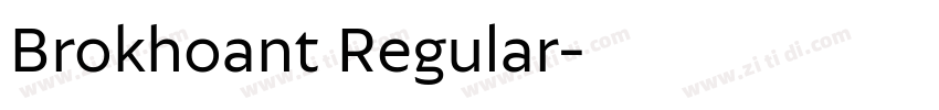 Brokhoant Regular字体转换